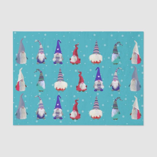 Scandi Gnomes Kerstmis #2 Tissue Paper Tissuepapier (Voorkant)