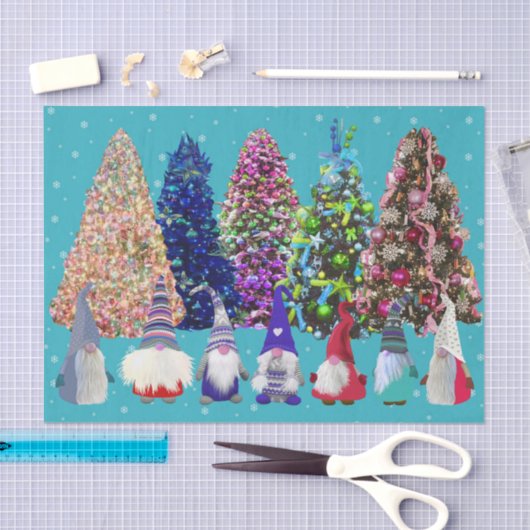 Scandi Gnomes kerstscene Tissuepapier (Craft)