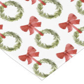 Scandi Greenery Kerstkrans Red Bow Korte Tafelloper (Hoek)