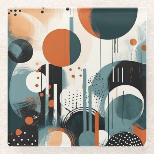 Scandi Groove Glazen Onderzetter (Voorkant)