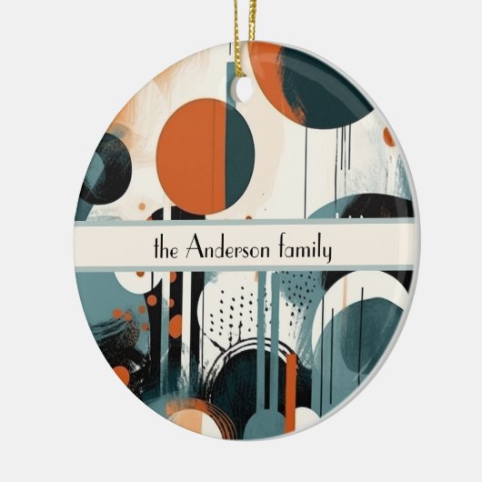 Scandi Groove, op maat Keramisch Ornament (Links)