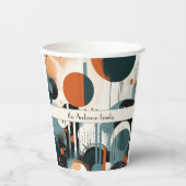 Scandi Groove, op maat Papieren Bekers (Voorkant)