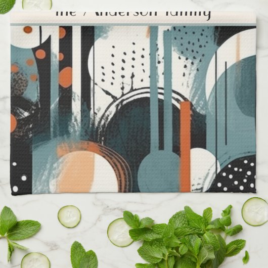 Scandi Groove, op maat Theedoek (Gevouwen)