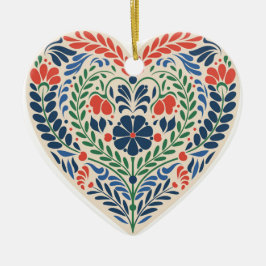 Scandi Heart – Swedish Folk Art Ornament