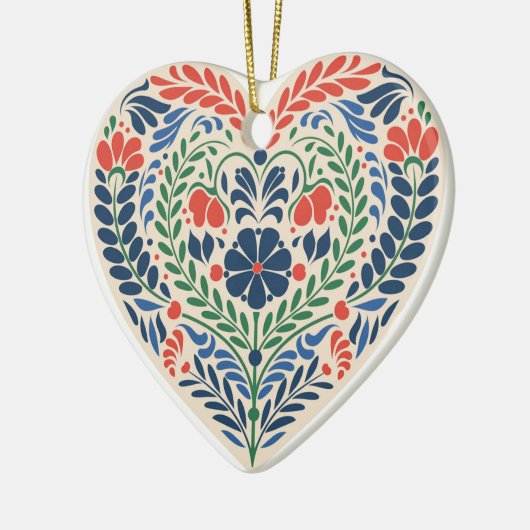 Scandi Heart – Swedish Folk Art Ornament (Links)