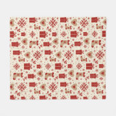 Scandi Holiday Cheer Fleece Deken (Voorkant (Horizontaal))