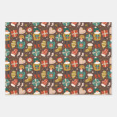 Scandi Holiday Pattern Cute Inpakpapier Vel (Voorkant)