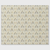 Scandi Ivoren Kerst Traandrop Ornament Cadeaupapier (Vlak)