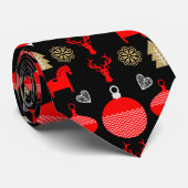 Scandi Kerst Decoratie Stropdas (Opgerold)