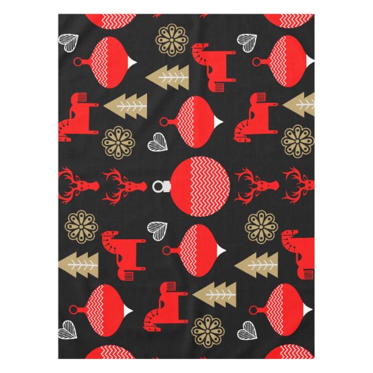 Scandi Kerst Decoratie Tafelkleed (Voorkant)