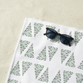 Scandi kerstboom patroon strandlaken (In situ)