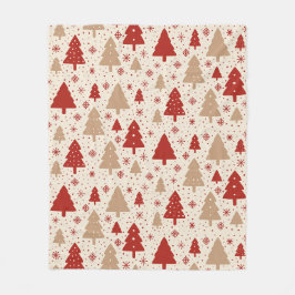 Scandi Kerstbos Fleece Deken