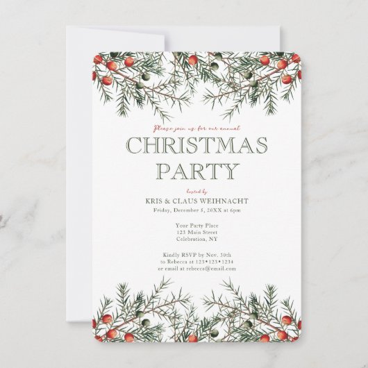 Scandi kerstfeest  groen kaart (Voorkant)