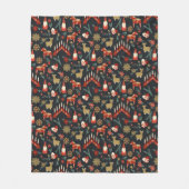 Scandi kersthoutskool fleece deken (Voorkant)