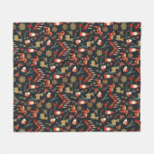 Scandi kersthoutskool fleece deken (Voorkant (Horizontaal))