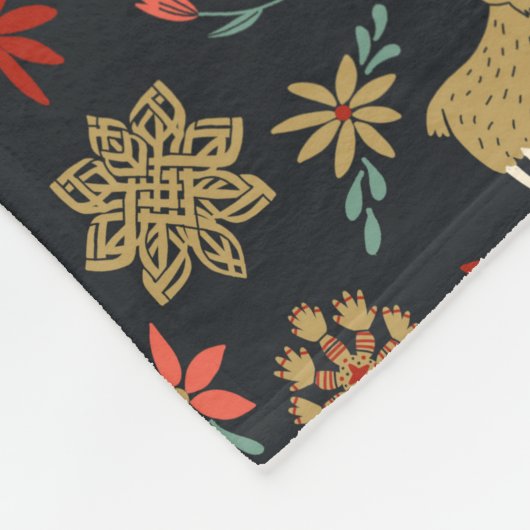 Scandi kersthoutskool fleece deken (Hoek)