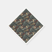 Scandi Kerstkrant Napkins Nordic Holiday Deer Servet (Hoek)