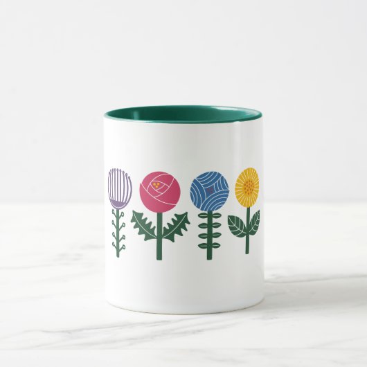 Scandi maxi floral mug mok (Midden)