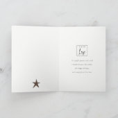 Scandi Minimal Blush Heart Logo Christmas Tree Feestdagen Kaart (Binnen)