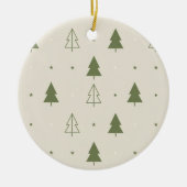 Scandi Minimalist Trees Pattern Christmas Decor Keramisch Ornament (Voorkant)