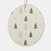 Scandi Minimalist Trees Pattern Christmas Decor Keramisch Ornament (Links)