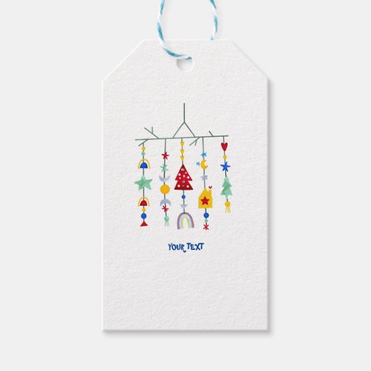 Scandi minimalistisch eenvoudig cadeaulabel (Voorkant)