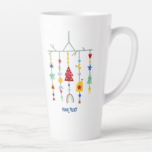 Scandi Minimalistisch Eenvoudig Latte Mok (Rechts)