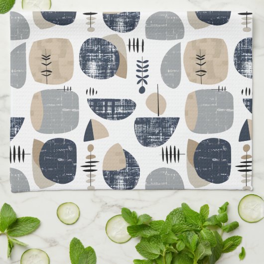 Scandi Modern Abstract keukenhanddoek (Gevouwen)