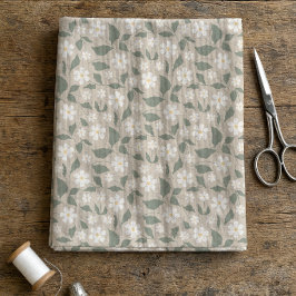 Scandi Modern Daisy Bloemstuk Zachte Beige & Groen Stof