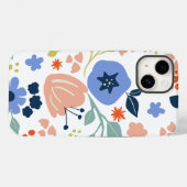 Scandi moderne bloemen Case-Mate iPhone case (Achterkant (horizontaal))