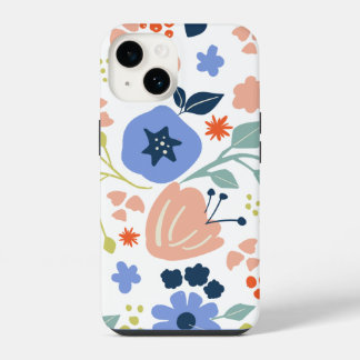 Scandi moderne bloemen iPhone 14 hoesje