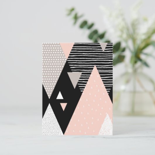 Scandi Mountain Peak Design Briefkaart (Staand voorkant)