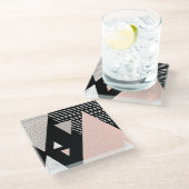 Scandi Mountain Peak Design Glazen Onderzetter (Schuin)