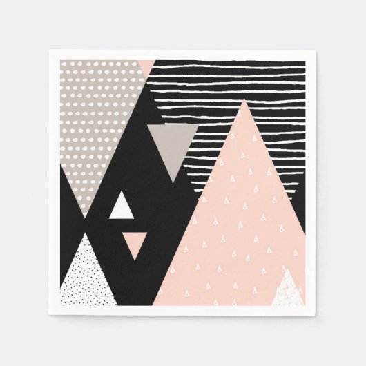 Scandi Mountain Peak Design Servet (Voorkant)