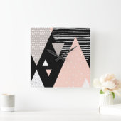 Scandi Mountain Peak Design Vierkante Klok (Huis)