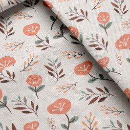 Scandi Red Poppies Fabric Stof