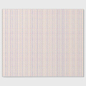 Scandi Red Yellow Flower Blue Stripe Cadeaupapier (Vlak)