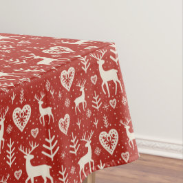 Scandi Reindeer Hearts Tafelkleed