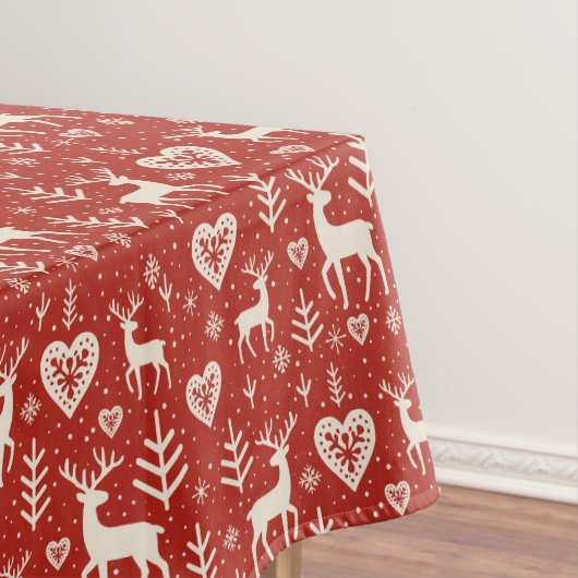 Scandi Reindeer Hearts Tafelkleed (Voorbeeld)