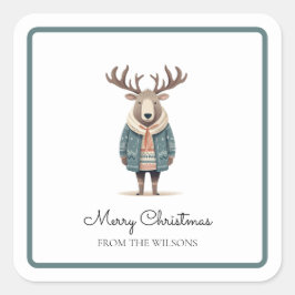 Scandi Rendier Dragen een jas Sticker