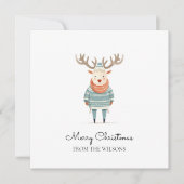 Scandi Rendier met een trui kerstkaart (Voorkant)
