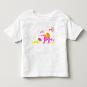 Scandi Roze Pixel Dino Kids T-Shirt