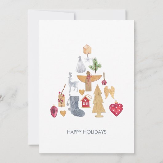 Scandi Scandinavische Kerstkaart (Voorkant)