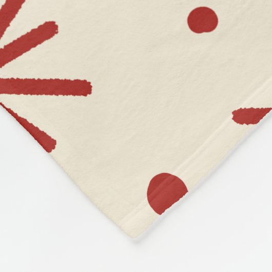 Scandi Starburst Snowflake Fleece Deken (Hoek)