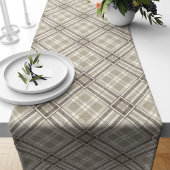Scandi-Style Neutral Table Runner met Vormen Lange Tafelloper