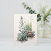 Scandi Succulents - Digitale Waterverf Poster Briefkaart (Staand voorkant)