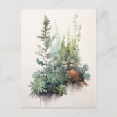 Scandi Succulents - Digitale Waterverf Poster Briefkaart (Voorkant)
