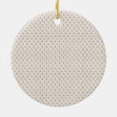 Scandi Tan and White Snowflake Photo Keramisch Ornament (Achterkant)