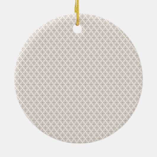 Scandi Tan and White Snowflake Photo Keramisch Ornament (Achterkant)