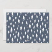 Scandi Trees | Moderne minimalistische fotocollage Feestdagenkaart (Achterkant)